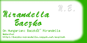 mirandella baczko business card